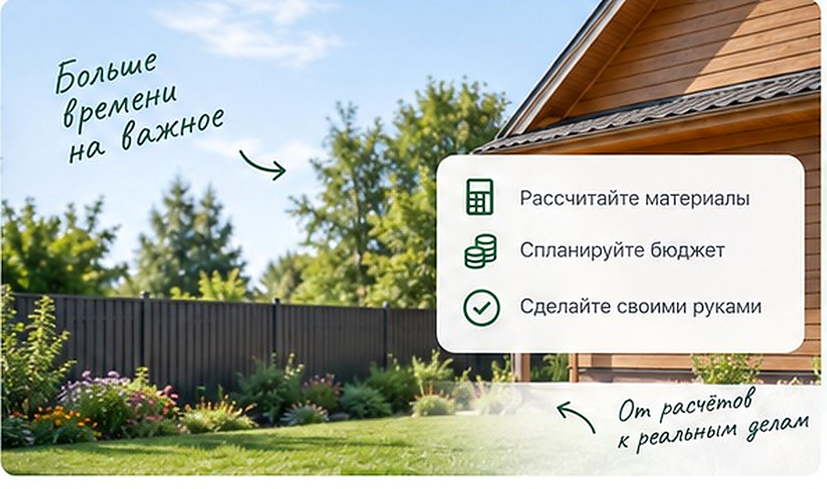 Дом, участок и забор — пример задач для расчёта в МЕТРИО